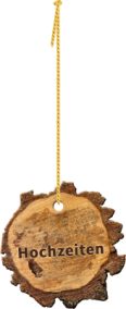 Holzscheibe - Hochzeiten Holzscheibe - Hochzeiten